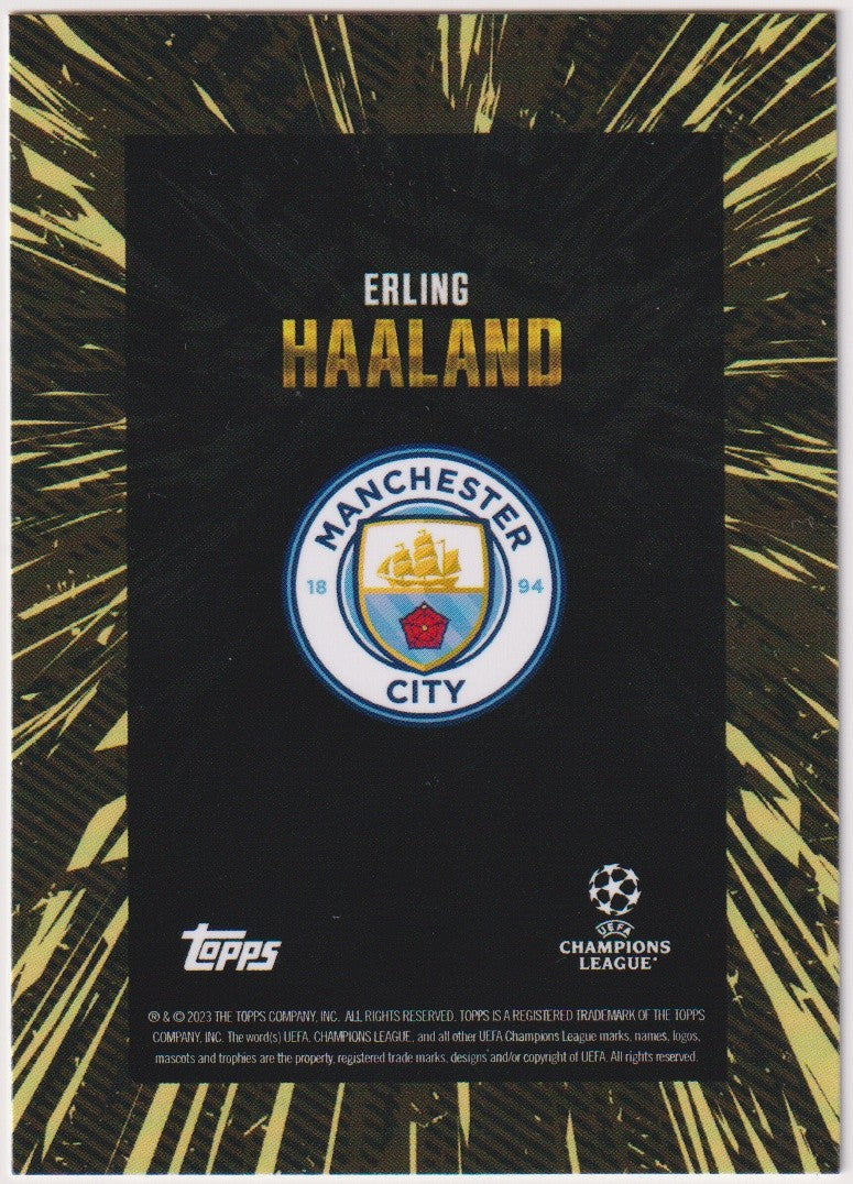 Topps Champions League Erling Haaland Manchester City Parallel Rare – Bild 2