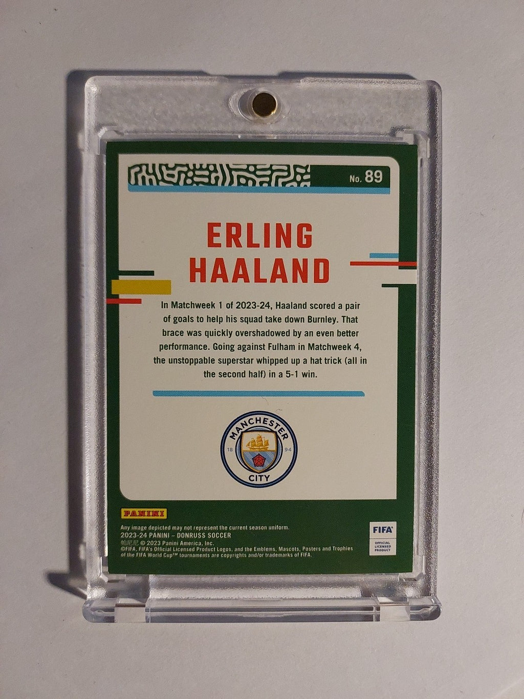 Panini Donruss 2023-24 Erling Haaland Manchester City Parallel Insert Rare Hit – Bild 2