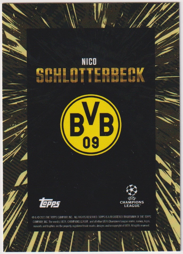 Topps X WHIP 2022-23 Nico Schlotterbeck BVB 09 Champions League Parallel – Bild 2
