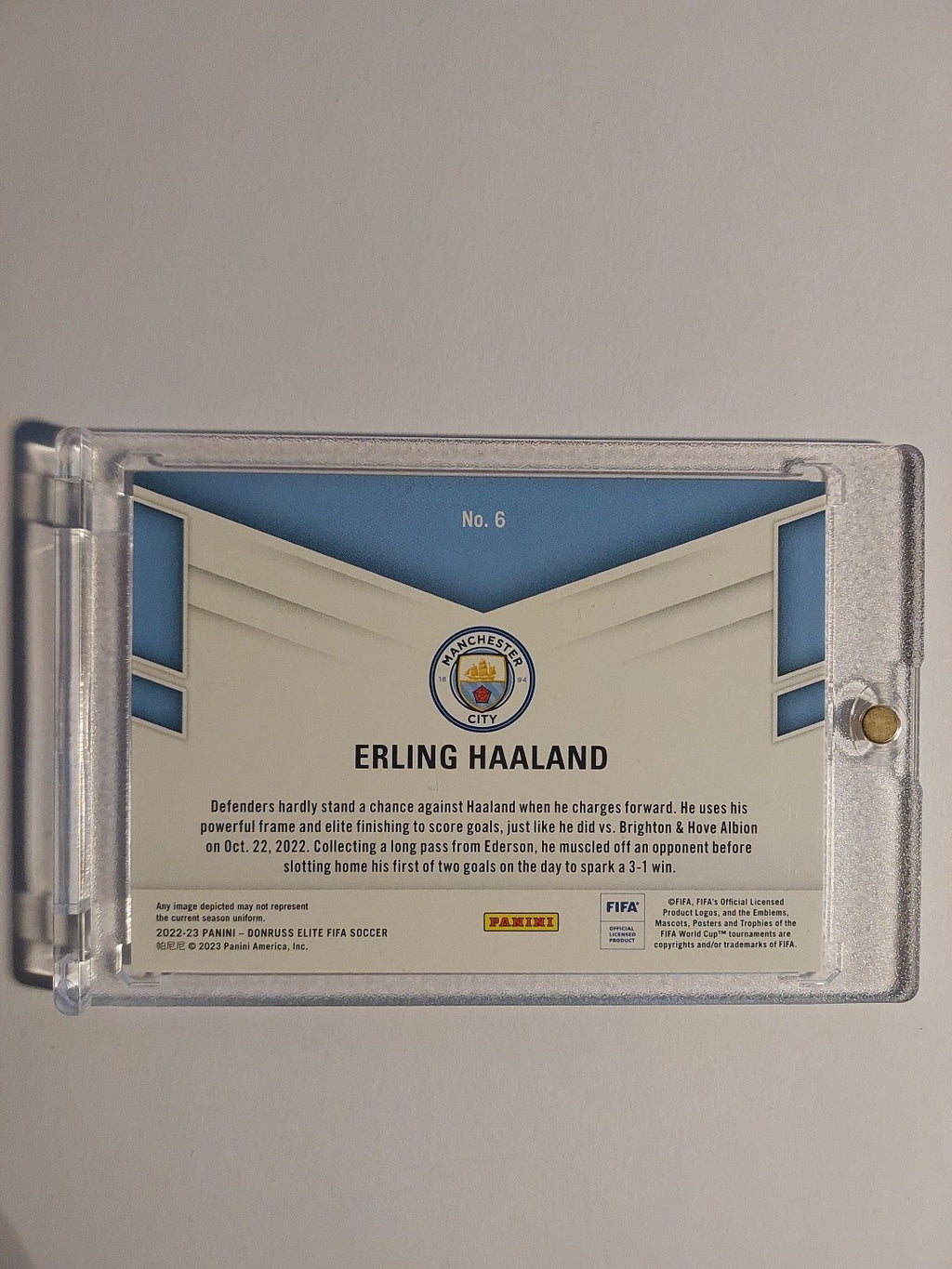 Panini Elite 2022-23 Erling Haaland Manchester City Parallel Ultra Rare Hit – Bild 2