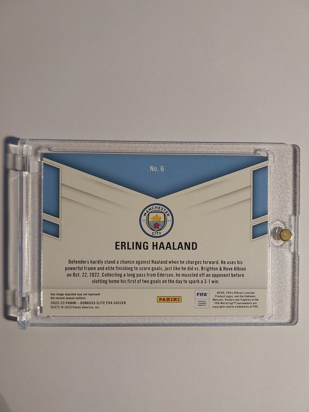 Panini Elite 2022-23 Erling Haaland Manchester City Parallel Ultra Rare Hit – Bild 2