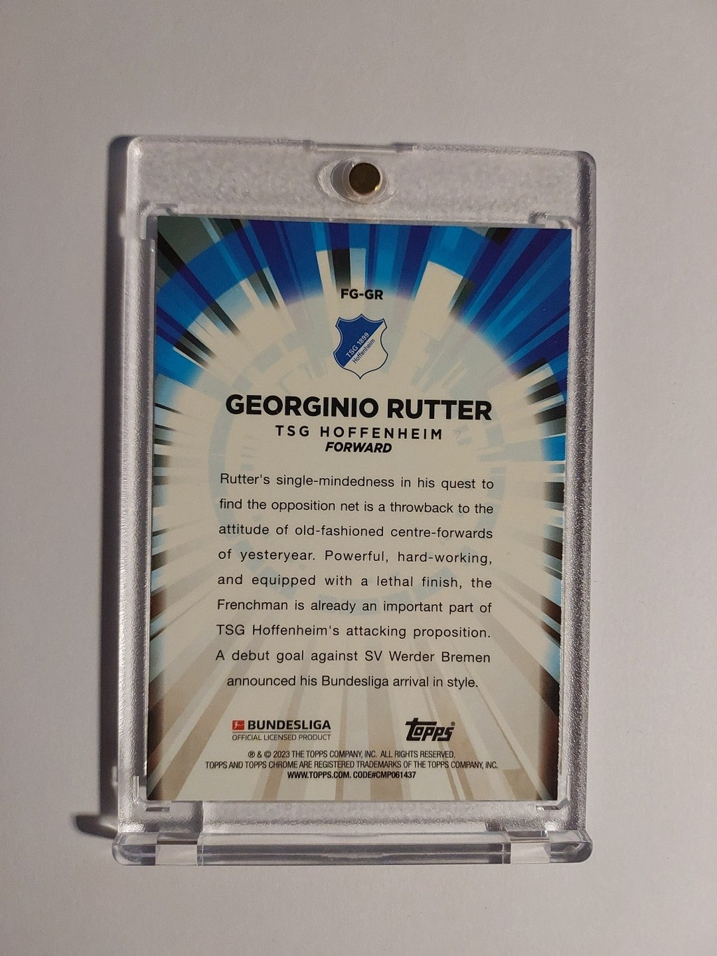 Topps Bundesliga 2022-23 Georginio Rutter Hoffenheim Parallel Refractor Insert – Bild 2