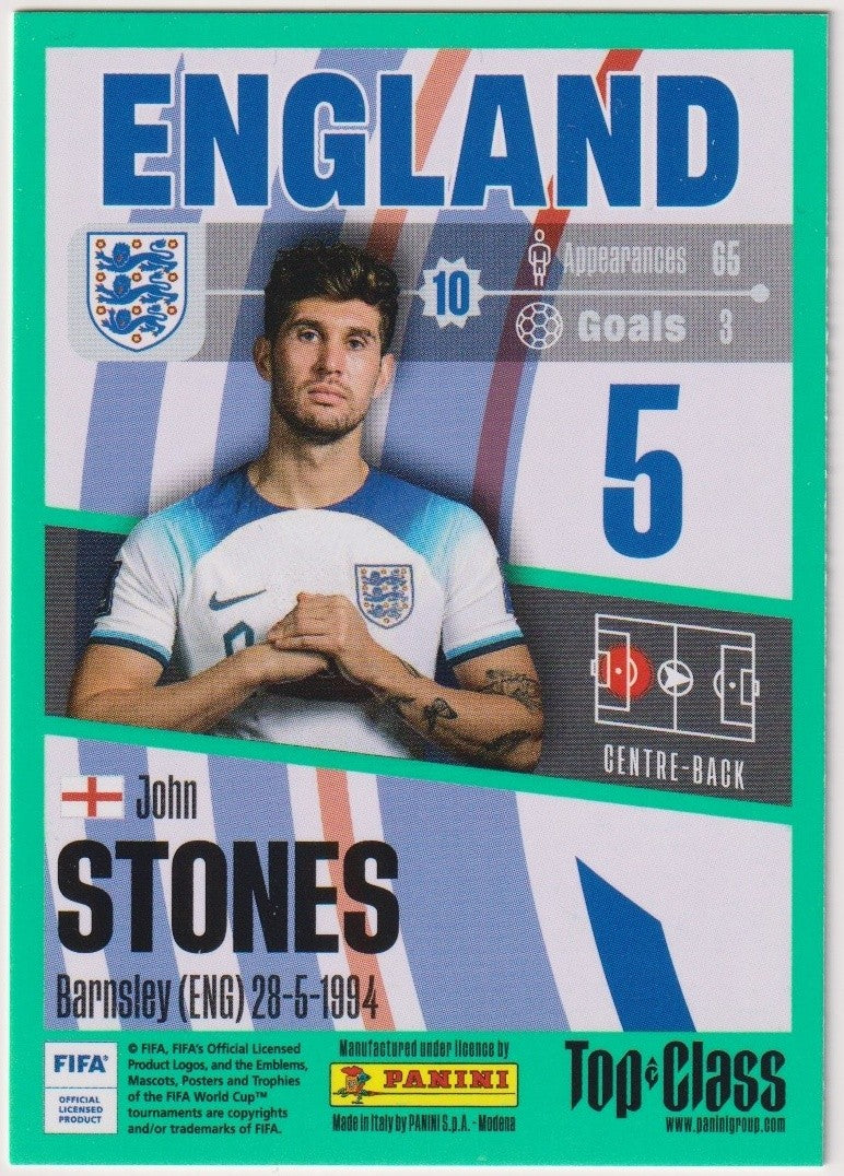Panini Top Class 2023-24 John Stones England Parallel Rare #13 – Bild 2