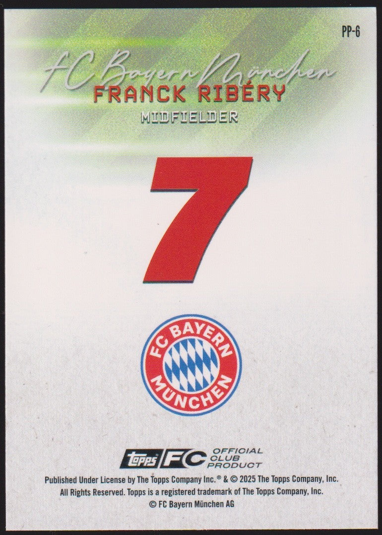 Topps PP-6 2024-25 Franck Ribery FC Bayern München Parallel 82/99 Refractor – Bild 2