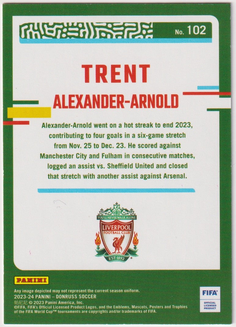 Panini 2023-24 - Donruss Soccer Trent Alexander-Arnold Liverpool FC Parallel – Bild 2