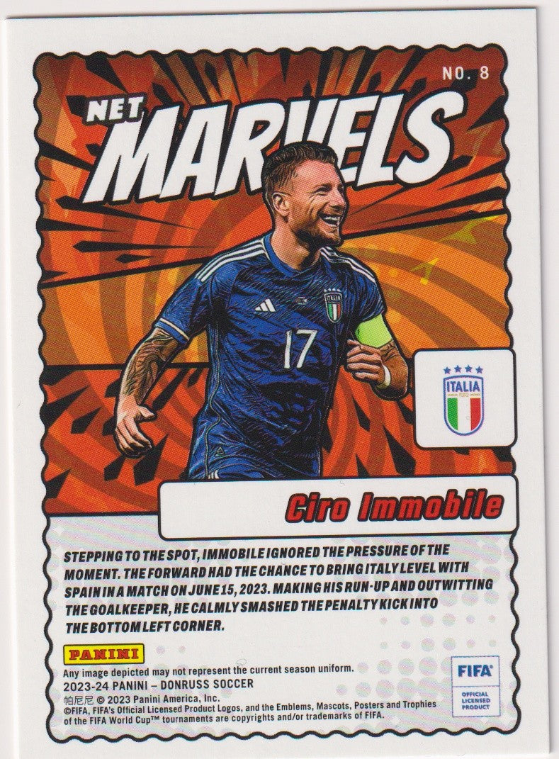 Panini NET MARVELS 2023-24 Ciro Immobile Italien Parallel Rare 8 – Bild 2