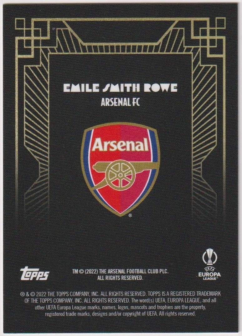 Topps DECO 2021-22 Emile Smith Rowe Arsenal FC Parallel Rare – Bild 2
