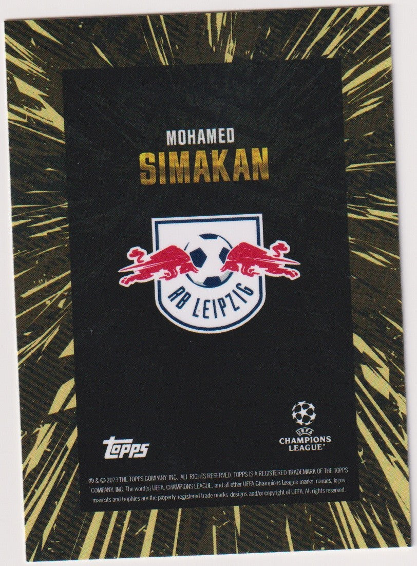 Topps X WHIP 2022-23 Mohamed Simakan RB Leipzig Champions League Parallel – Bild 2