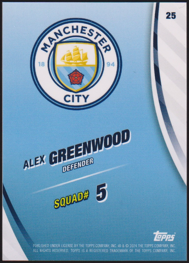 Topps UCC 2023-24 Alex Greenwood Rookie Manchester City Parallel Rare Nr. 25 – Bild 2