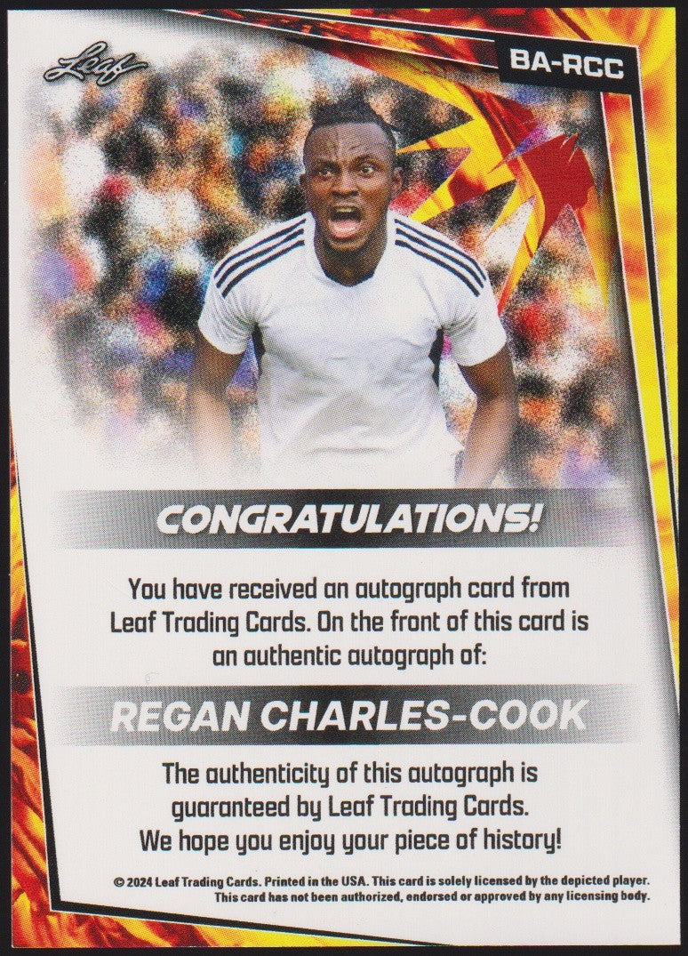 Leaf TCG 2023-24 Regan Charles-Cook Auto Ross County FC Parallel Rare – Bild 2
