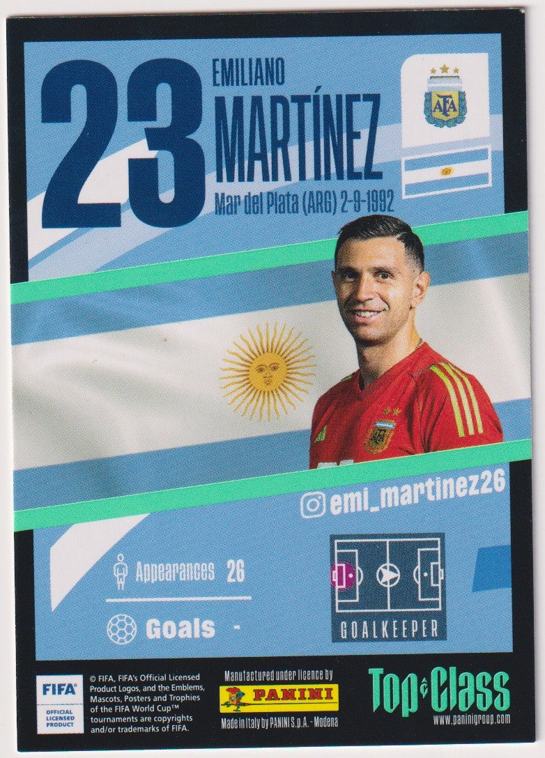 Panini Top Class Emiliano Martínez Argentina Parallel Rare Nr. 199 – Bild 2