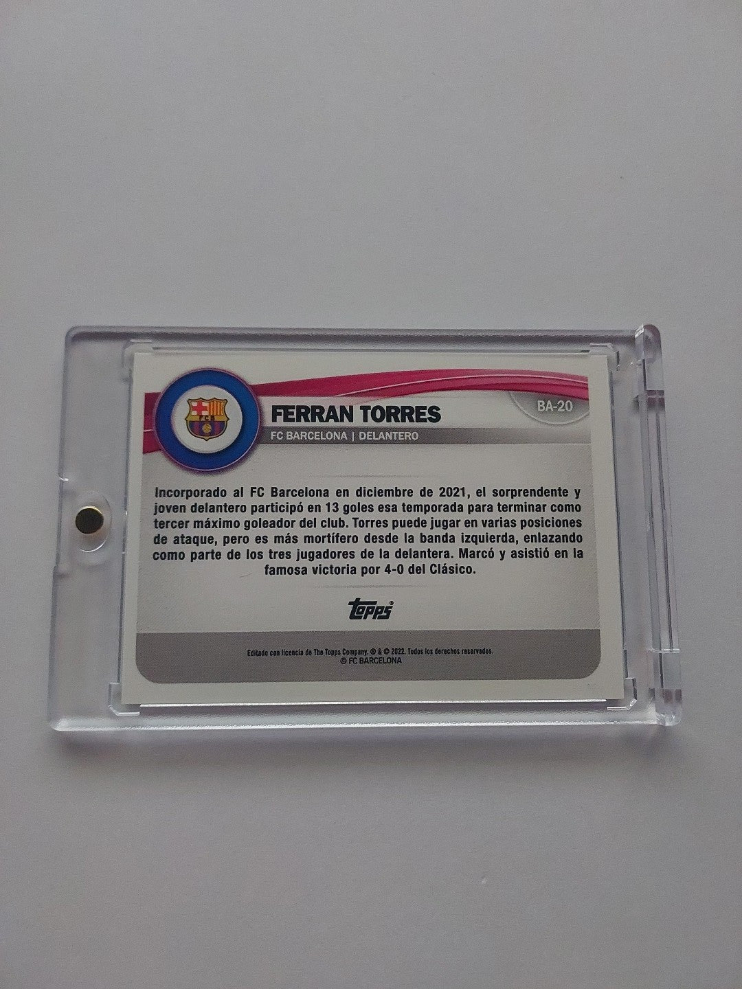 Topps Barcelona Set 2021/22 Ferran Torres (Limited Hologramm) – Bild 2