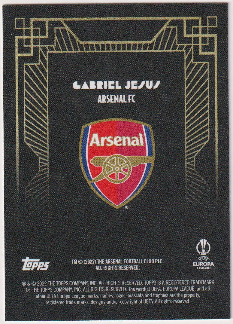 Topps Deco 2022-23 Gabriel Jesus Arsenal FC Parallel Rare – Bild 2