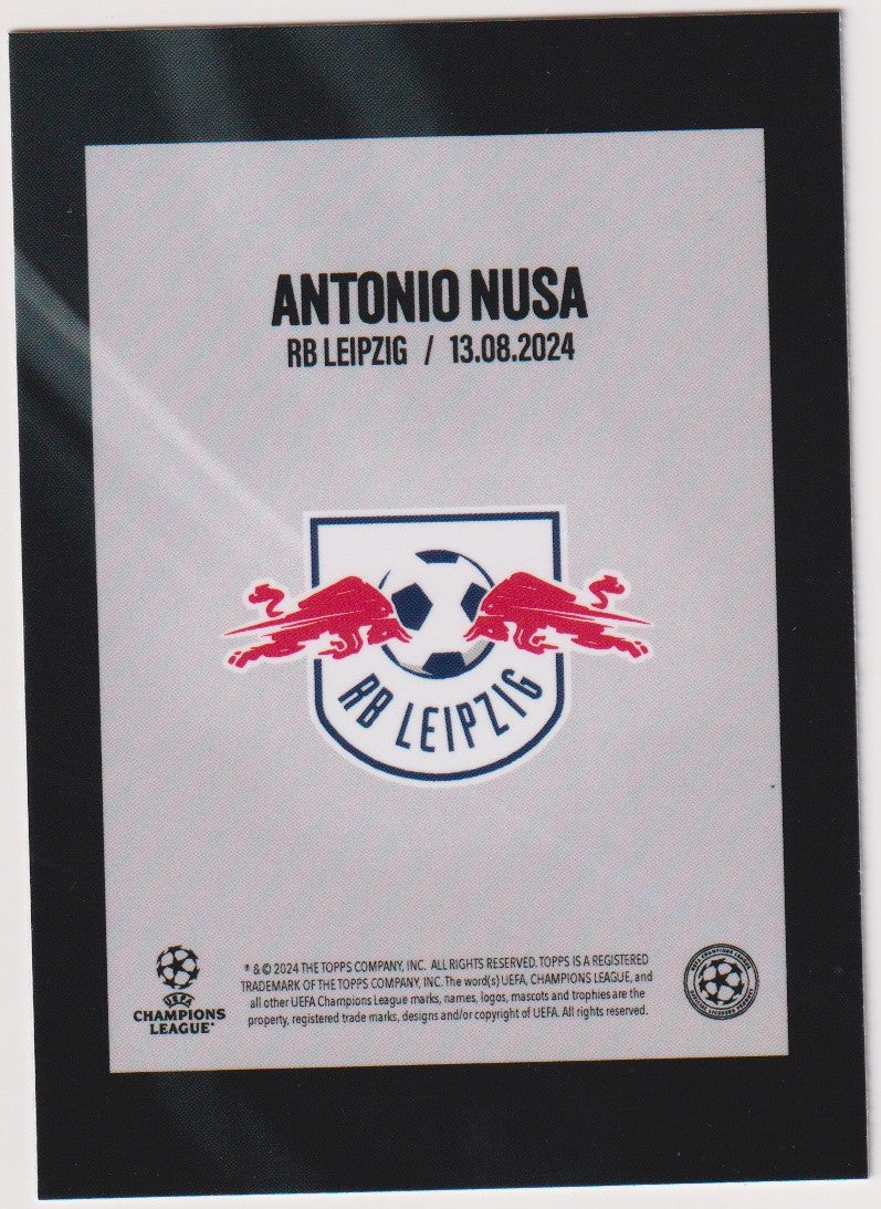 Topps Here We Go UCL Summer Signings 2023-24 Antonio Nusa RB Leipzig Parallel – Bild 2