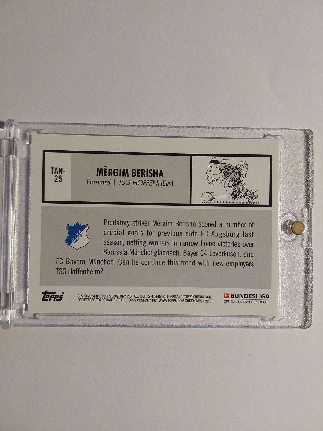 Topps 60 Jahre Bundesliga 2023-24 Mergim Berisha Hoffenheim Parallel Refractor – Bild 2