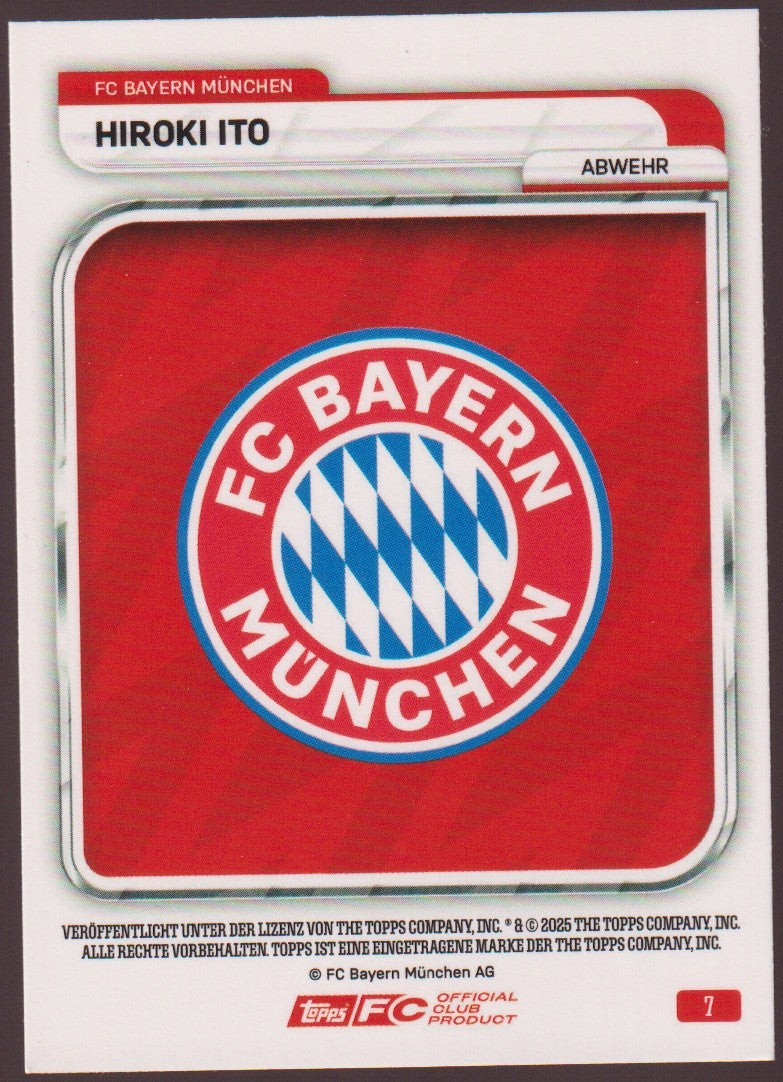 Topps 2024-25 Hiroki Ito FC Bayern München Parallel 03/25 Rare – Bild 2