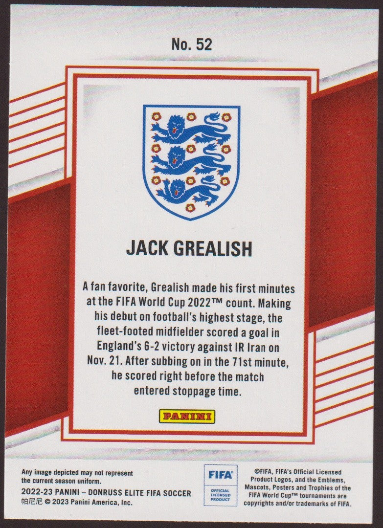 Panini DonRuss Elite FIFA Soccer 2022-23 Jack Grealish England - Parallel – Bild 2