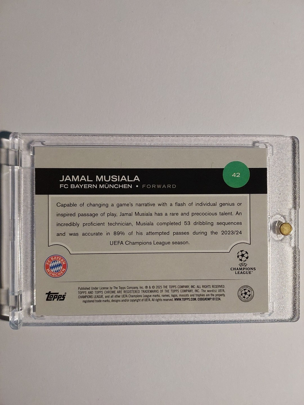 Topps Chrome Bundesliga 2024-25 Jamal Musiala Bayern München Parallel Refractor – Bild 2