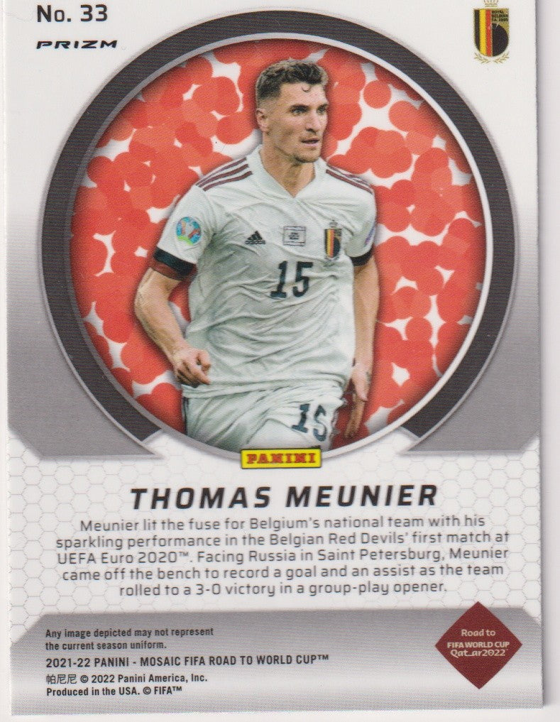 Panini Mosaic FIFA Road to 2021-22 Thomas Meunier Belgium Qatar 2022™ Parallel – Bild 2