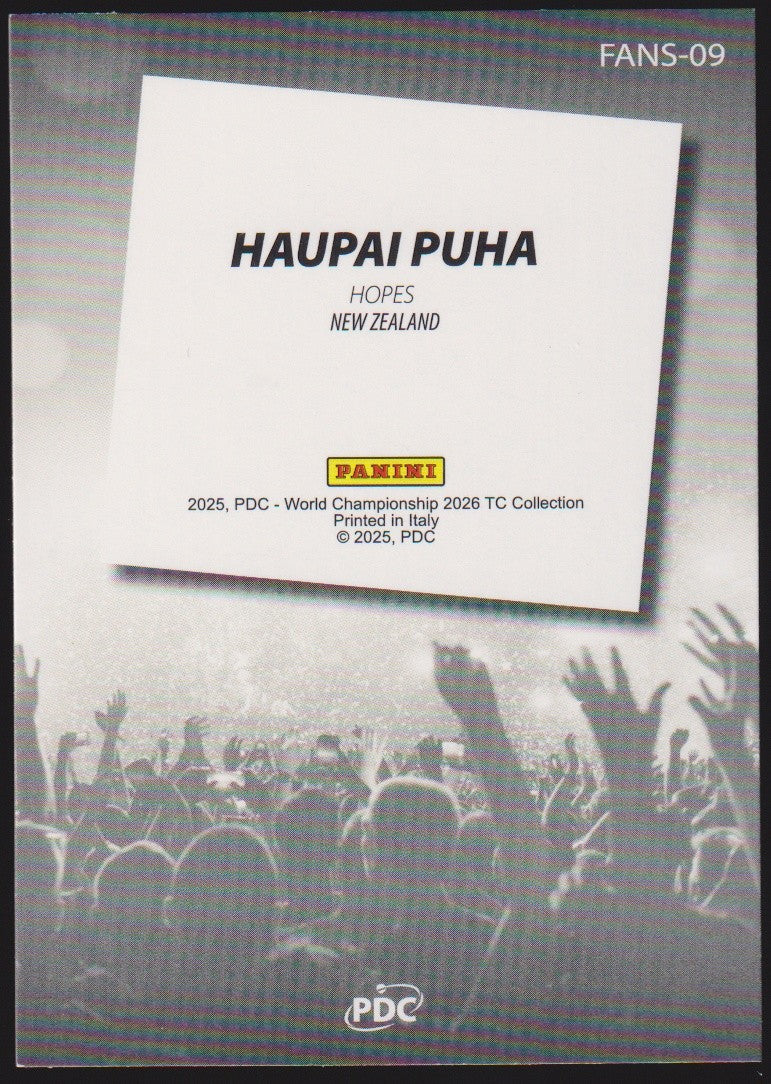 Panini PDC World Championship 2026 Haupai Puha Refractor Parallel – Bild 2