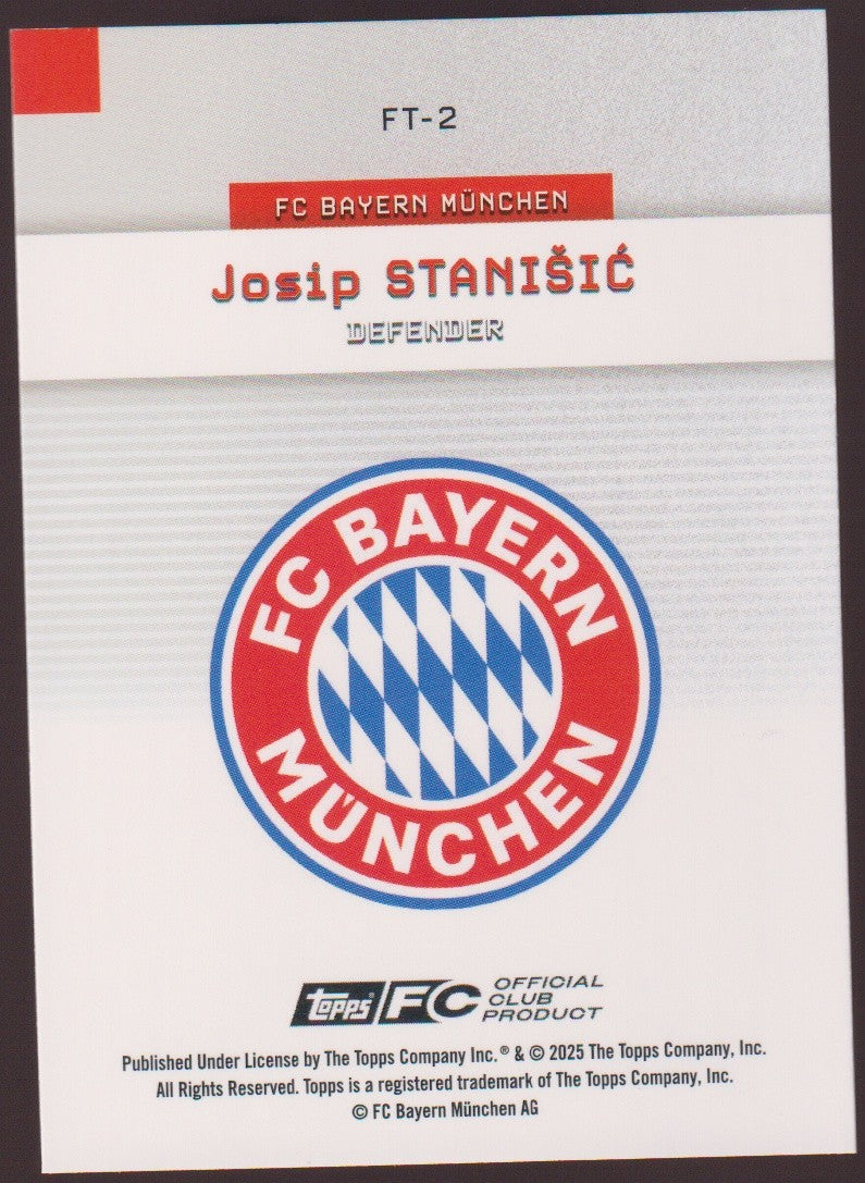 Topps FT-2 2024-25 Josip STANISIC FC Bayern München Parallel 83/125 Refractor – Bild 2