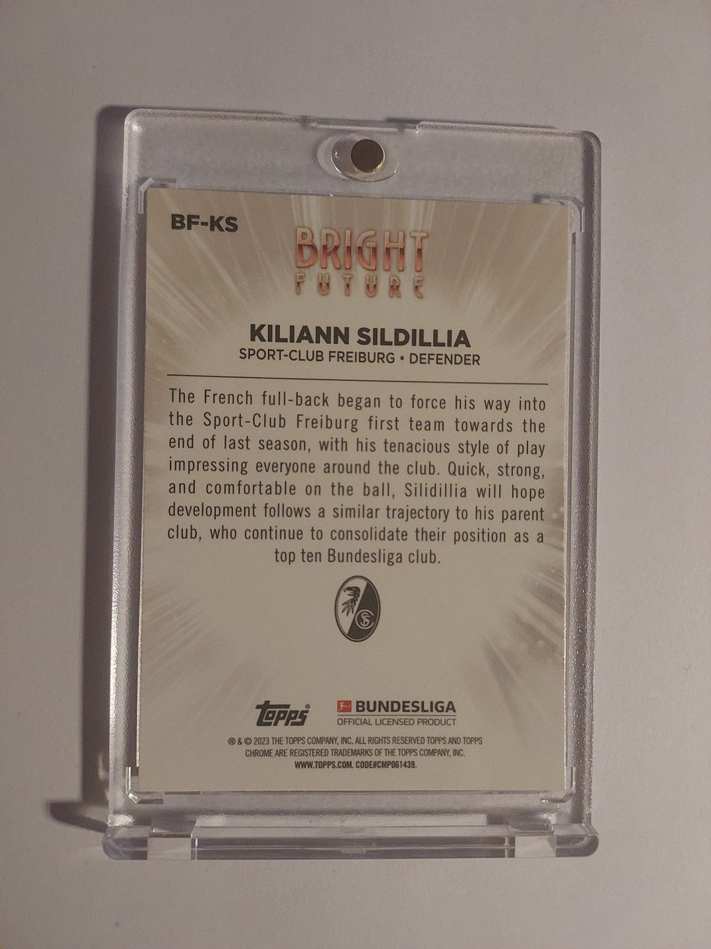Topps Chrome Bundesliga 2022-23 Kiliann Sildillia SC Freiburg Limited Parallel – Bild 2