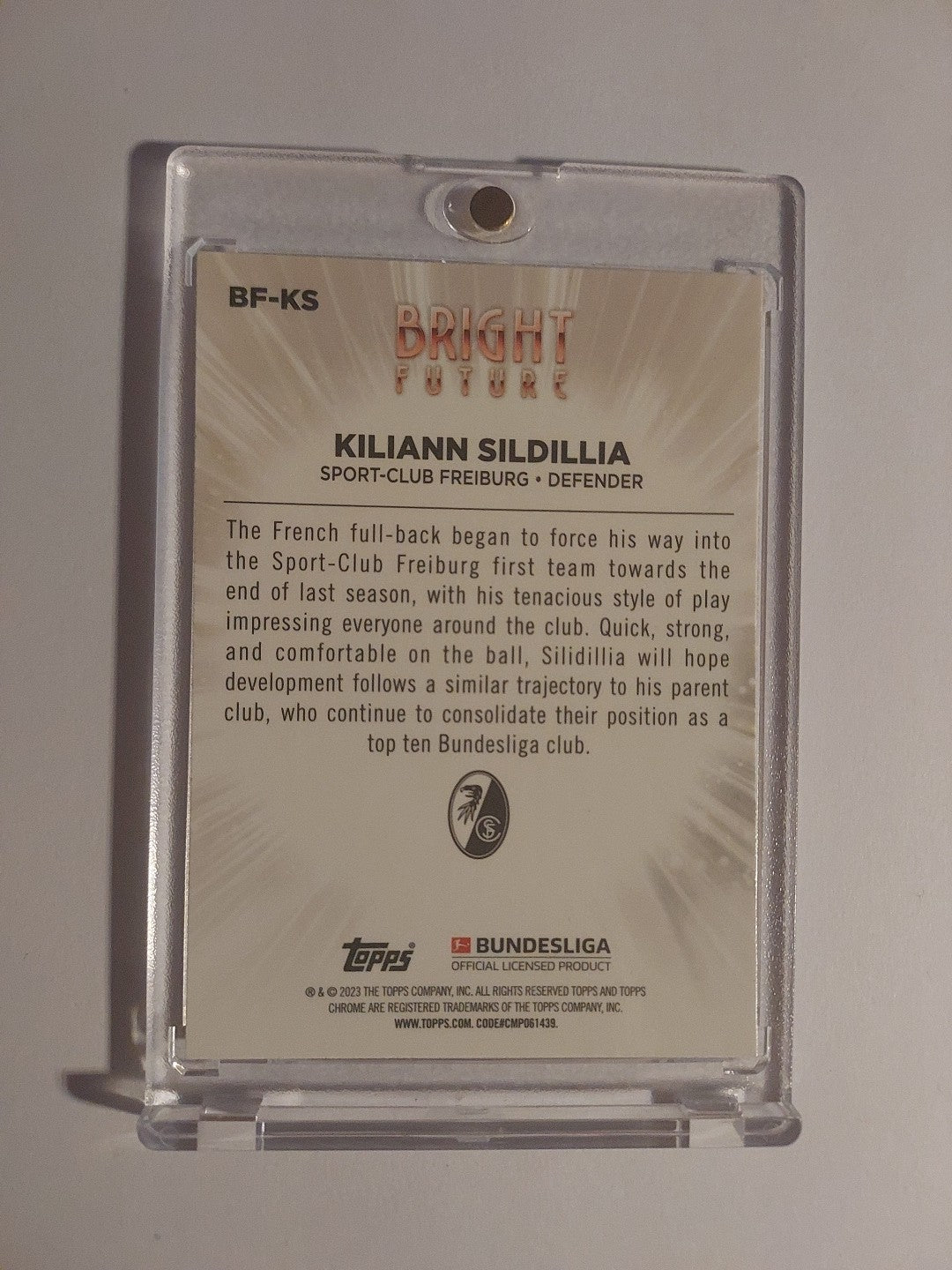 Topps Chrome Bundesliga 2022-23 Kiliann Sildillia SC Freiburg Limited Parallel – Bild 2