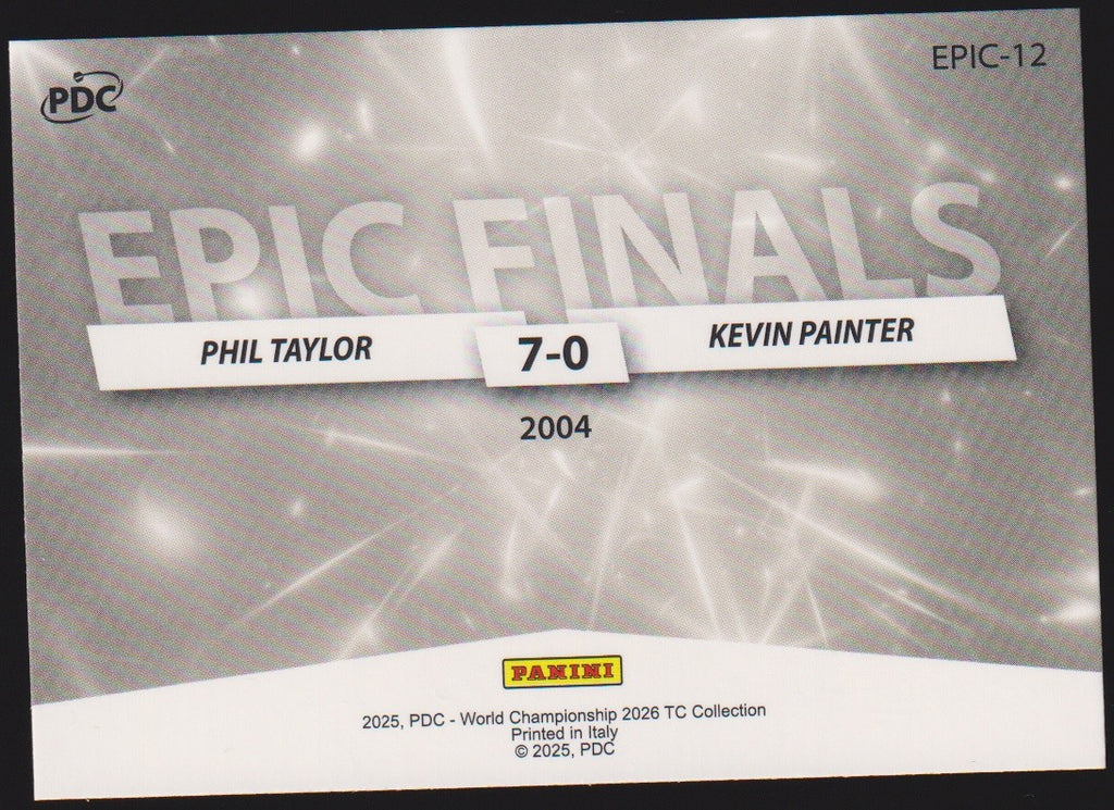 Panini PDC World Championship Phil Taylor & Kevin Painter Refractor Parallel – Bild 2
