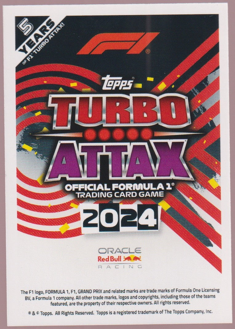 Topps Turbo Attax 2023 Max Verstappen Red Bull Racing Parallel Rare – Bild 2