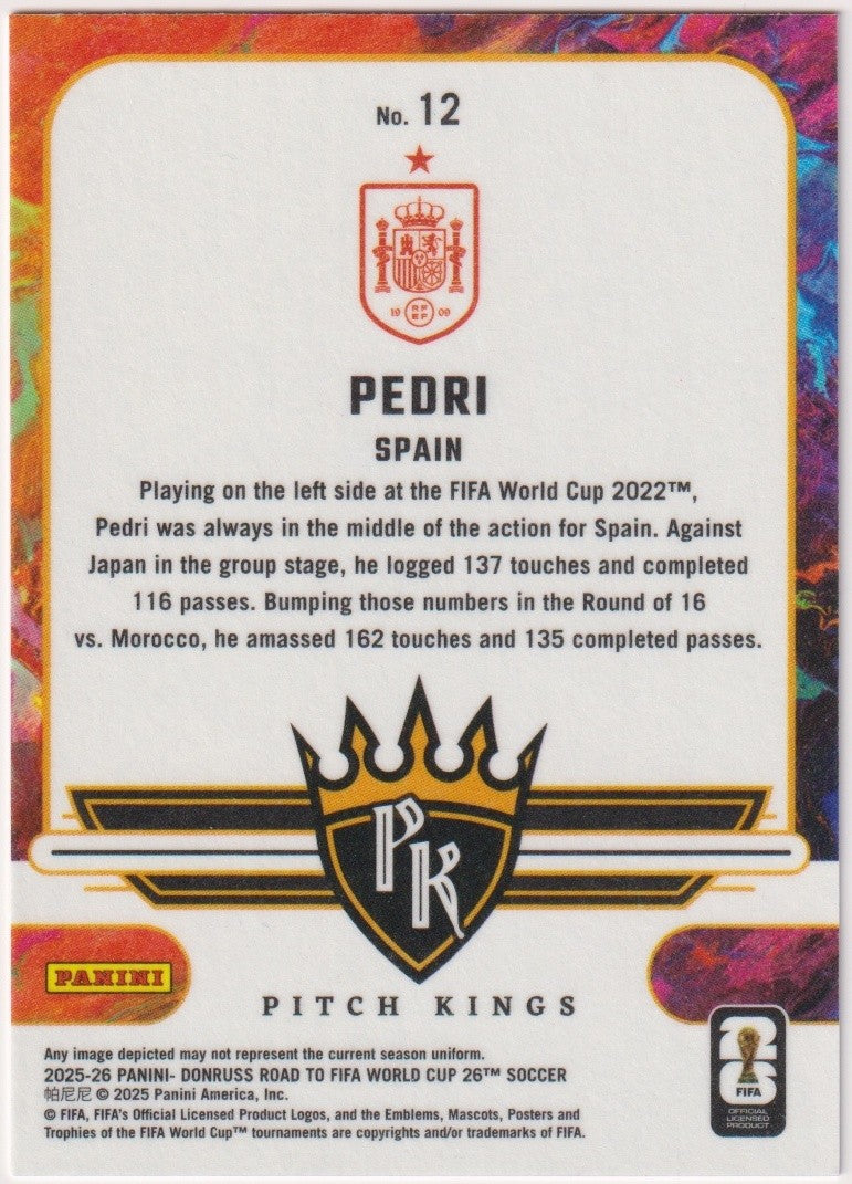 Panini Pitch Kings Pedri Spanien Road to World Cup 2026 Parallel Case Hit Rare – Bild 2
