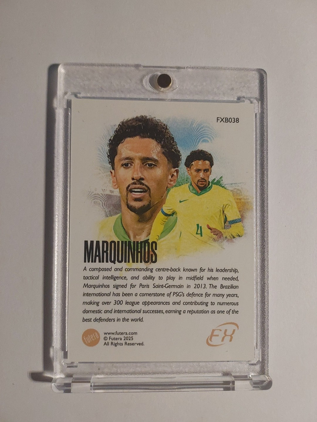 Futera Unique 2024-25 Marquinhos Brasilien Paris Saint-Germain Parallel Rare Hit – Bild 2