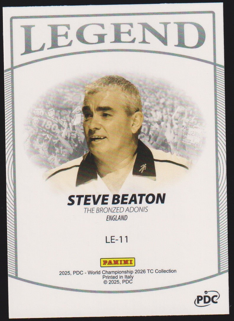Panini PDC World Championship 2026 Steve Beaton Refractor Parallel – Bild 2