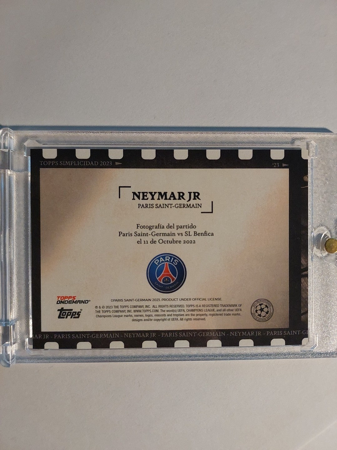 Topps Simplicidad 2022-23 Neymar Jr Paris Saint-Germain Parallel Insert Rare Hit – Bild 2