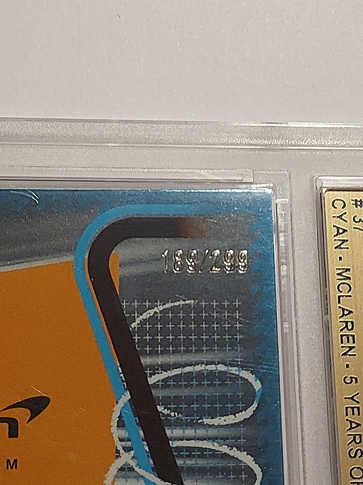 Topps Turbo 2024 McLaren Formula 1 Team Card GSG 9 = PSA Parallel 189/299 Rare – Bild 2