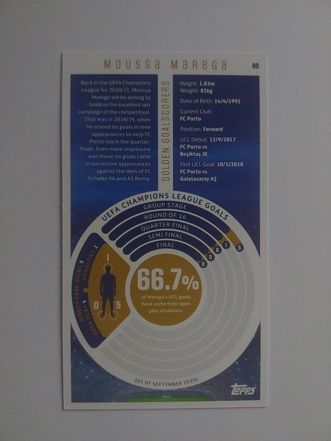 Topps UCC Best Of The Best 2020-21 Moussa Marege FC Porto Limited Parallel – Bild 2