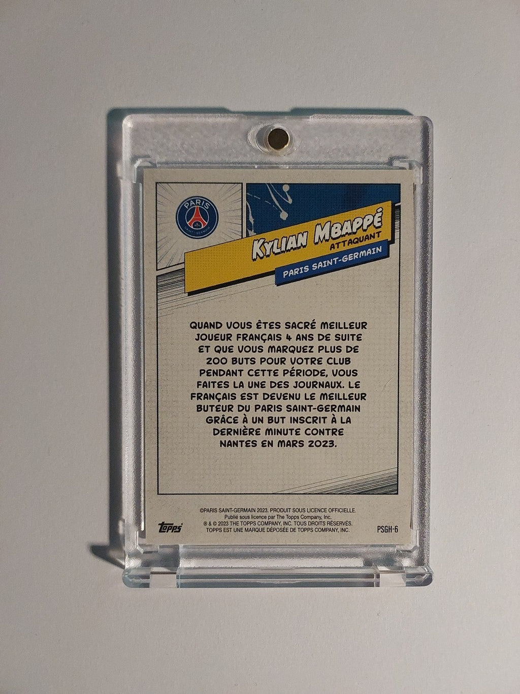 Topps Paris Saint-Germain 2022-23 Kylian Mbappé Parallel Insert Ultra Rare Hit – Bild 2