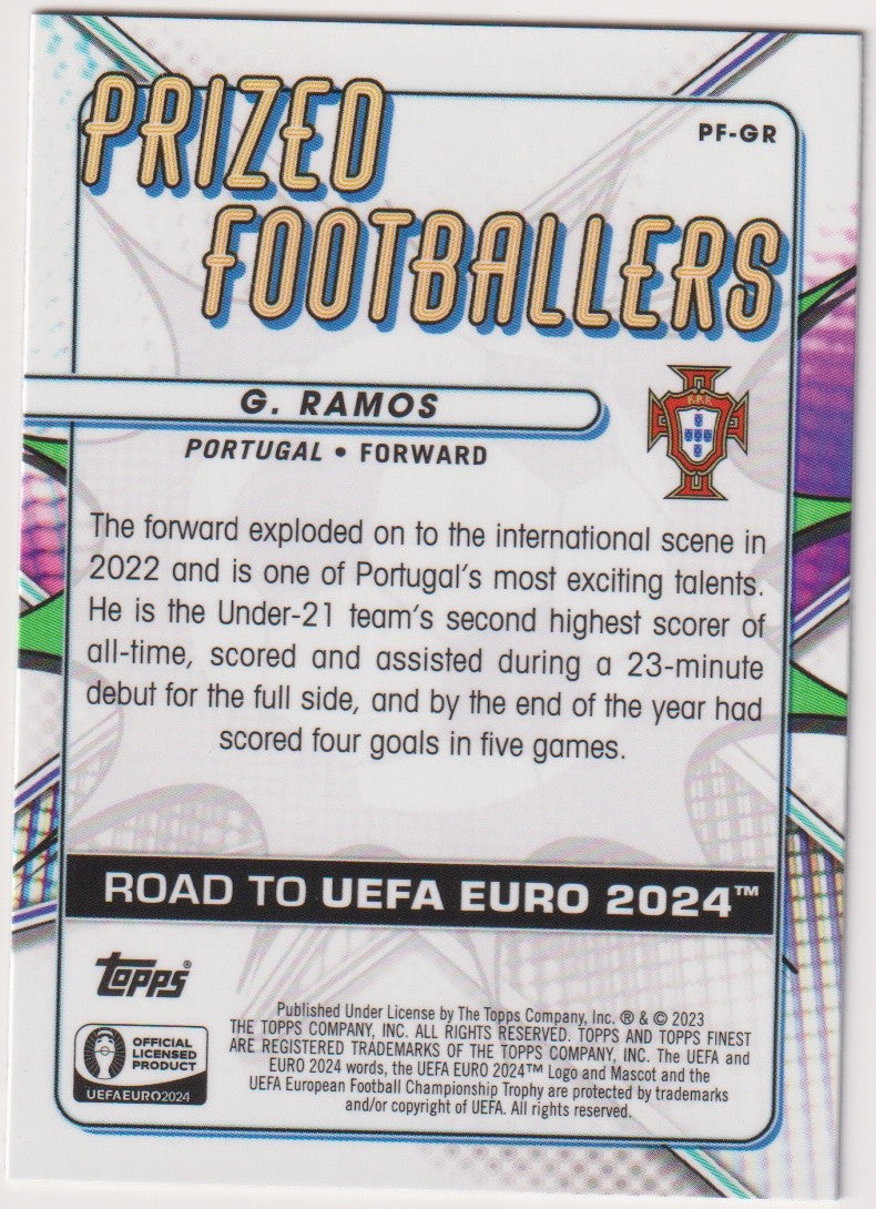 Topps Prized Footballers 2023-24 G. Ramos Portugal Parallel Rare – Bild 2