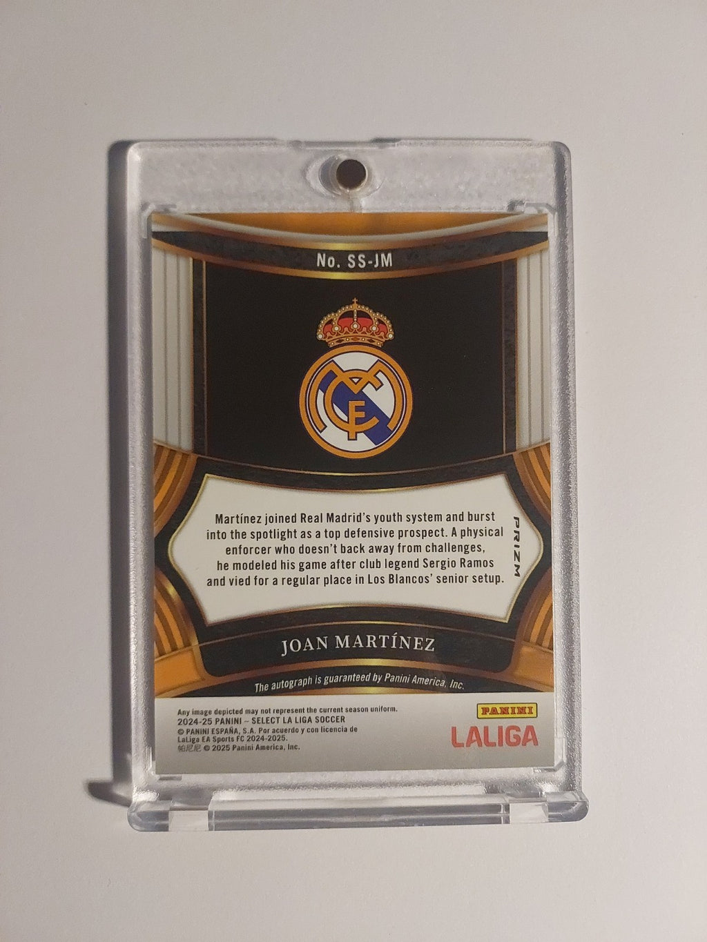Panini Select 2024-25 Joan Martinez Auto Real Madrid Rookie Parallel Refractor – Bild 2
