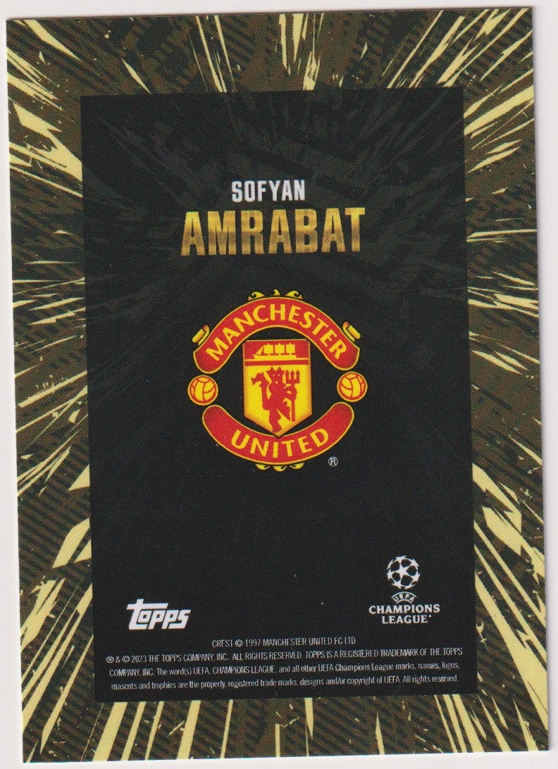 Topps Champions League 2022-23 Sofyan Amrabat Manchester United x Whip Parallel – Bild 2