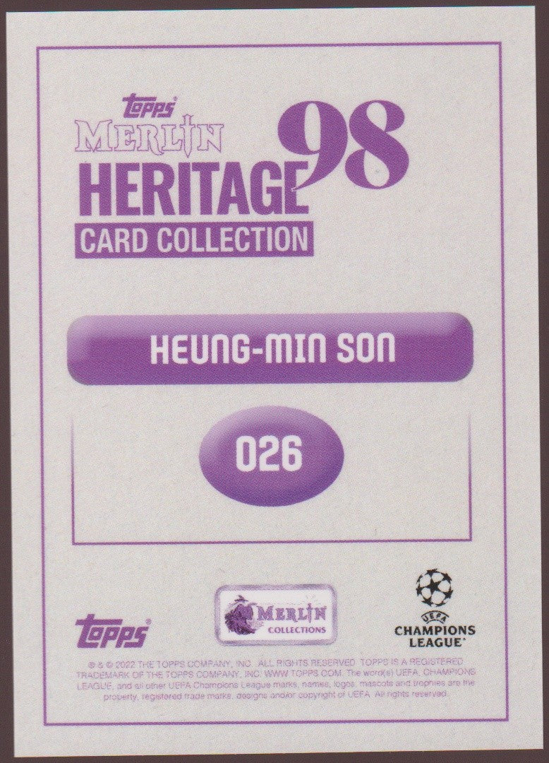 Topps Merlin 2021-22 Heung-min Son Tottenham Hotspur Champions League Parallel – Bild 2