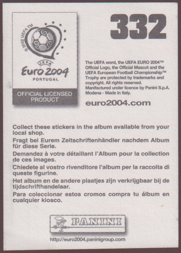 Panini UEFA Euro 2004 Arjen Robben Rookie Niederland Vintage Parallel Nr. 332 – Bild 2