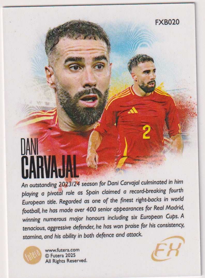 Futera Unique 2025 Dani Carvajal Spanien Legend White Parallel Rare – Bild 2