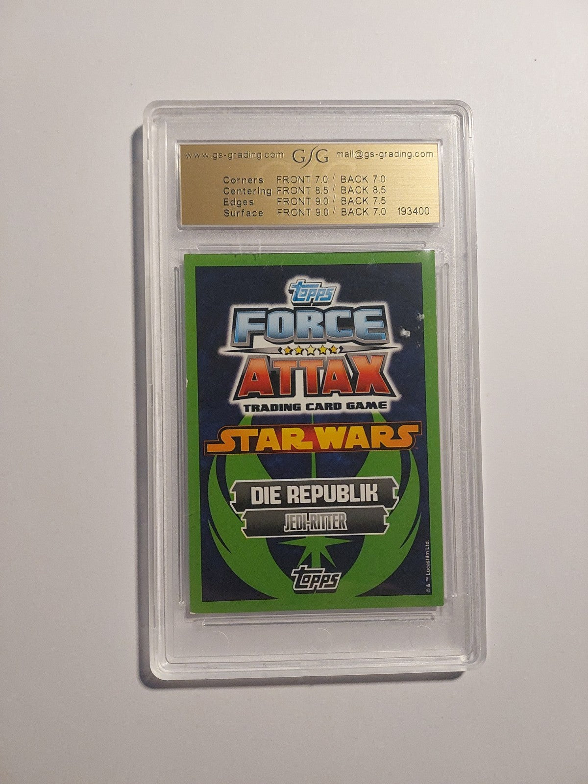 Topps Star Wars 2014 Ahsoka Tano Jedi Republik GSG 7.5 = PSA Series 5 Parallel – Bild 2