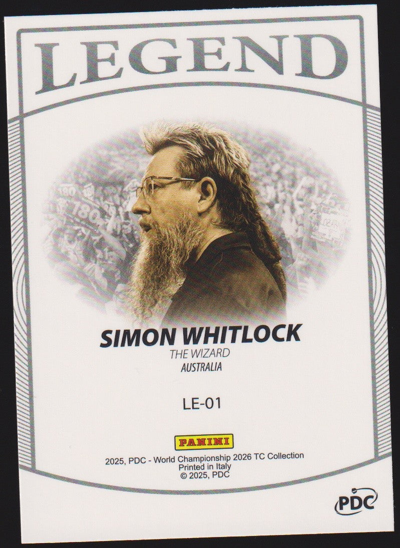 Panini PDC World Championship 2026 Simon Whitlock Refractor Parallel – Bild 2
