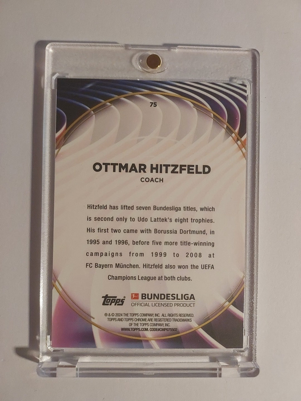 Topps 60 Jahre Bundesliga 2023-24 Ottmar Hitzfeld (BVB, Bayern) Limited Parallel – Bild 2