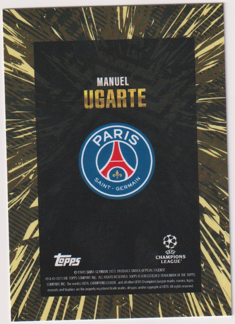 Topps Gold 2022-23 Manuel Ugarte Paris Saint-Germain Champions League Parallel – Bild 2