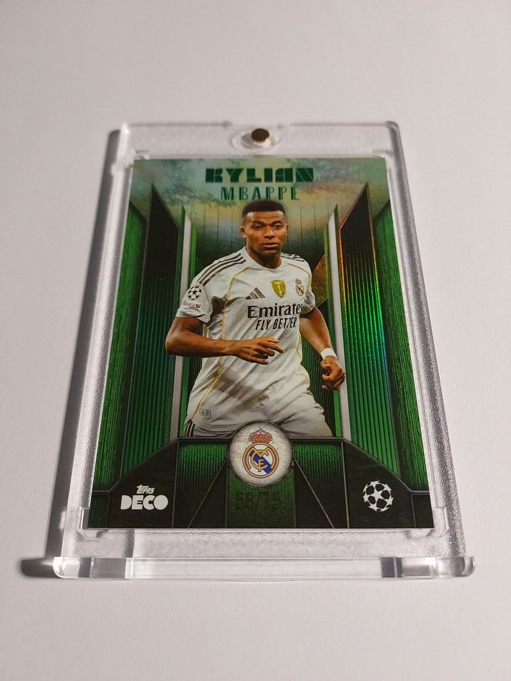 Topps UCC Deco 2025-26 Kylian Mbappé Real Madrid Parallel 58/75 Refractor Rare – Bild 2