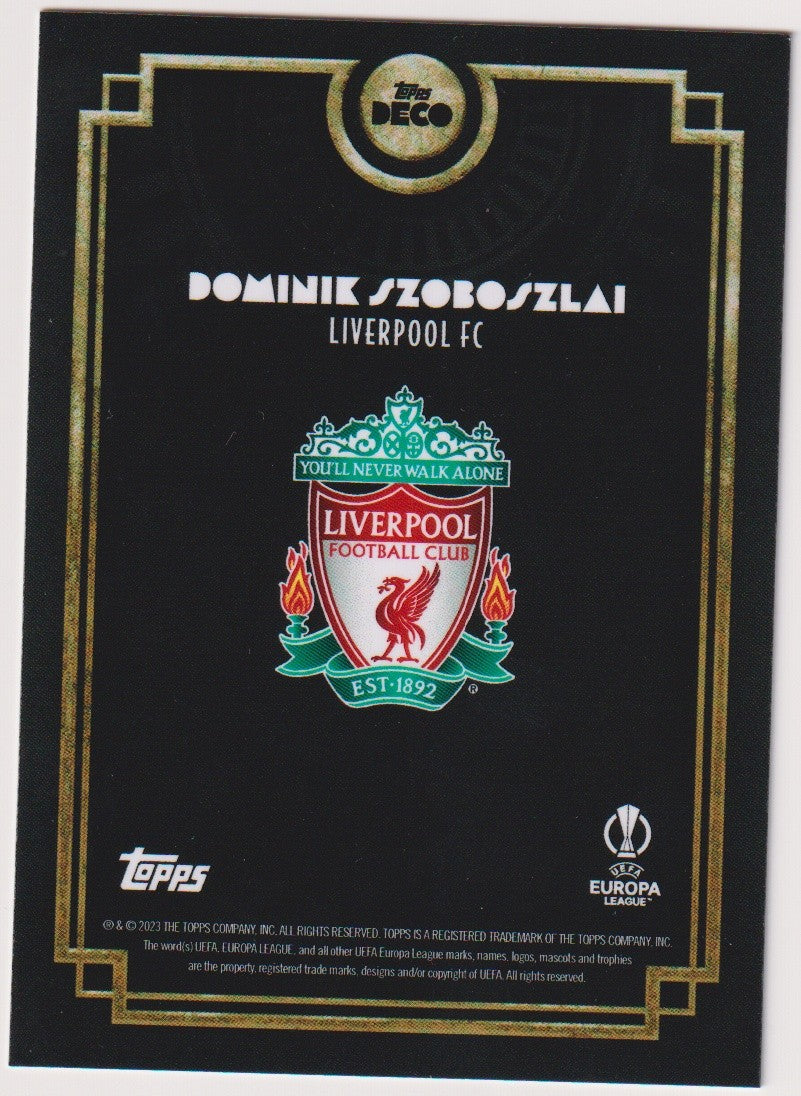 Topps Deco Dominik Szoboszlai Liverpool FC Europa League Parallel Rare – Bild 2