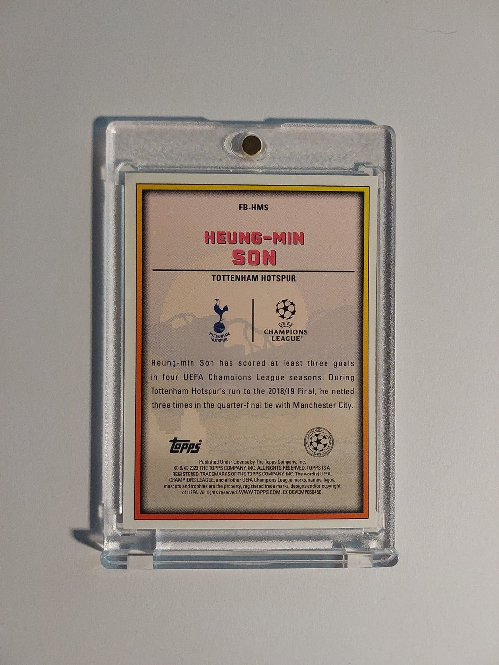 Topps UCC Stars 2022-23 Heung Min Son Tottenham Final Boss Parallel Refractor – Bild 2