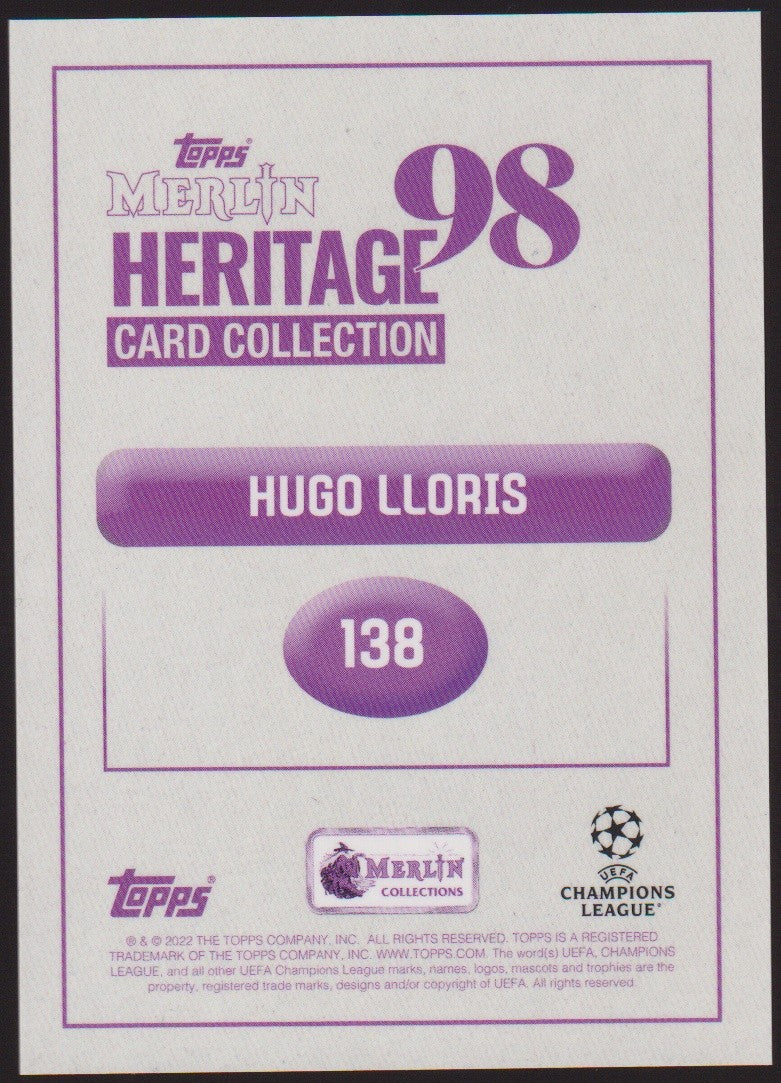 Topps Merlin 2021-22 Hugo Lloris Tottenham Hotspur Champions League Parallel – Bild 2